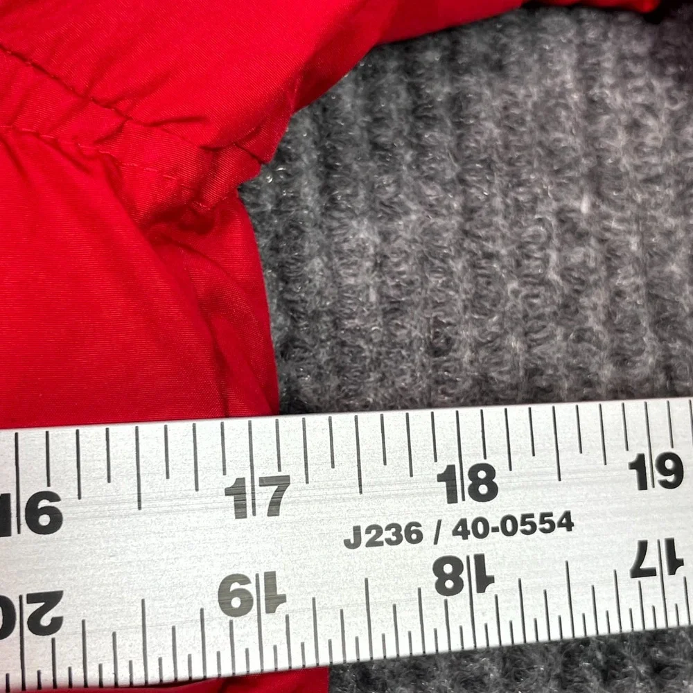 Swiss Tech Puffer Jacket Boys Medium (8) Red Insulated Camping Wind Proof Hooded